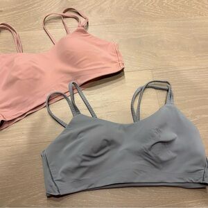 lululemon athletica Pink and Gray Sports Bras